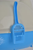 YES4PETS Large Hooded Cat Toilet Litter Box Tray House With Scoop Blue V278-BP153-L-LITTER-TRAY-BLUE