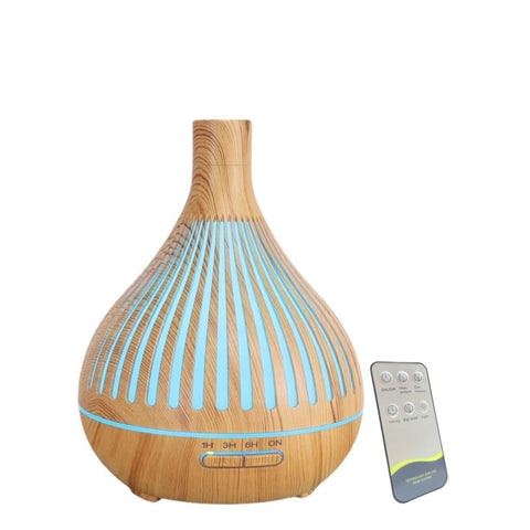 Essential Oil Aroma Diffuser and Remote - 400ml Narrow Top Wood Mist Humidifier V238-SUPDZ-39913463283792