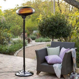 2000W 2.1m Free Standing Adjustable Portable Outdoor Electric Patio Heater Black V196-H600