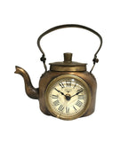 Table Clock - Old Brass Tea Kettle V440-TC109