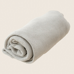 Organic Cotton Knitted Throw Blanket 180 x 230 cm V262-CI-STK-568KBG