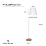 Sarantino Metal Floor Lamp - Antique Brass LMP-MLM-50754-02