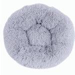 Pet Dog Bed Bedding Warm Plush Round Comfortable Dog Nest Light Grey M 70cm V360-PTDB0000-LG-M