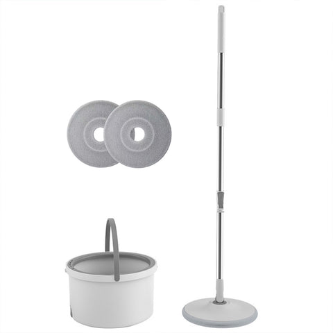 Cleanix Clean Sewage Separation Mop Rotary Hand-Wash-Free Flat Suction Grey White V360-ZC-CLSM0002-GW