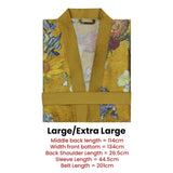 Bedding House Van Gogh Partout des Fleurs Gold Kimono Bath Robe Large/Extra Large V442-HIN-BATHROBE-PARTOUTDESFLEURS-GOLD-L