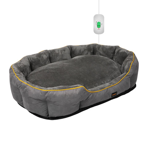 PaWz Electric Pet Heater Bed Heated L Grey Large PT1136-L-GY