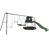 Lifespan Kids Pallas Play Tower with Metal Swing Set in Green Slide V420-LKSW-PAL2SW-GRN