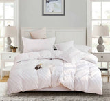 Tufted Boho Wave Jacquard Super King Size White Duvet Quilt Cover Set V493-JZ-01-SK