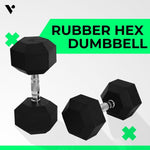 Verpeak Rubber Hex Dumbbells 27.5kg - VP-DB-111 V227-9300302000999