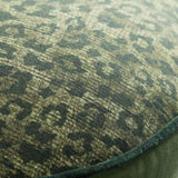 Bedding House Pardus Luxury Cotton Round Filled Cushion - Green V442-HIN-CUSHION-PARDUS-GREEN-RD