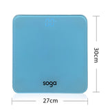 SOGA 2X 180kg Digital Fitness Weight Bathroom Gym Body Glass LCD Electronic Scales Blue BODYWEIGHTSCALEBLUEX2