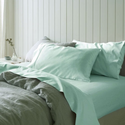 Accessorize 1000TC Cotton Sateen Sheet Set Mint King V442-HIN-SHEETS-1000TCCOTTONSATEEN-MINT-KI