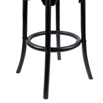 Aster Round Bar Stools Dining Stool Chair Solid Birch Timber Rattan Seat Black V315-VOD-CAFE-23