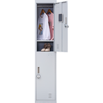 2-Door Vertical Locker for Office Gym Shed School Home Storage V63-832441