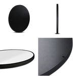 Embellir Wall Mirror Makeup 70cm Home Decor Framed Mirrors Bathroom Round Black MM-WALL-ROU-BK-70