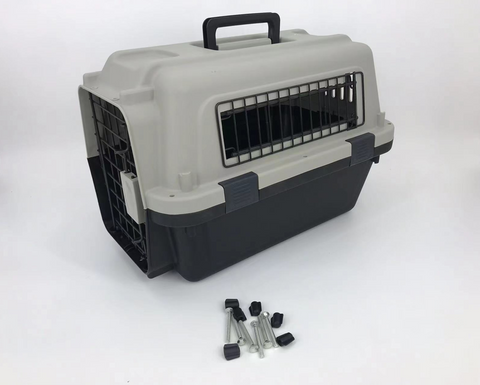 YES4PETS Medium Portable Pet Dog Cat Carrier Travel Bag Cage House Safety Lockable Kennel Grey V278-H-1-HKX-006-GREY
