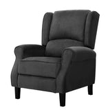 Artiss Recliner Chair Adjustable Sofa Lounge Soft Suede Armchair Couch Charcoal RECLINER-B-9218-LIN-CHA