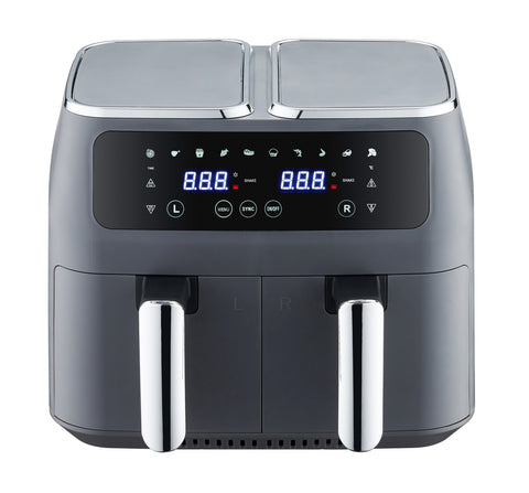 8L Dual Zone Digital Air Fryer with 200C, 10 Cooking Programs V196-AFDZ300