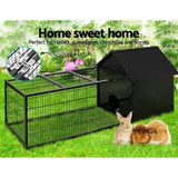 i.Pet Rabbit Cage Hutch 162x60cm Enclosure Metal PET-RAB-CAGE-L160