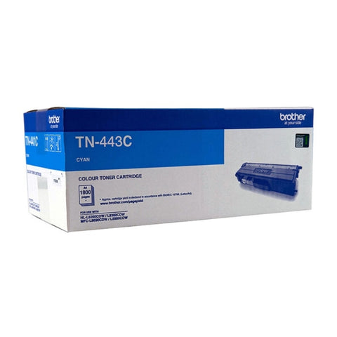 BROTHER TN-443C Colour Laser Toner - High Yield Cyan - to suit HL-L8260CDN/8360CDW V177-D-BN443C
