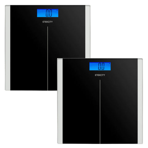 Etekcity Digital Body Weight Bathroom Scale - Black - 2 Pack V398-EKEB9380H-2P