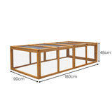 Furtastic Rectangular Wooden Chicken Coop & Rabbit Hutch WCC-JOY-001-REC