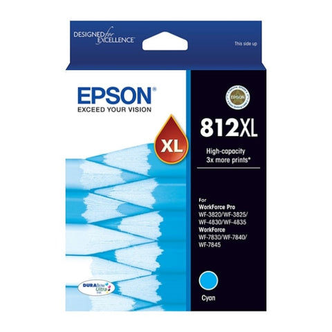 EPSON 812XL Cyan Ink Cartridge V177-D-E812CXL