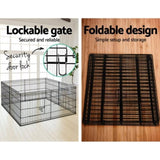 i.Pet 2x24" 8 Panel Dog Playpen Pet Fence Exercise Cage Enclosure Play Pen PET-DOGPLAYPEN-24X2