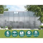 Greenfingers Greenhouse 4.1x2.5x2.26M Double Doors Aluminium Green House Garden Shed GH-ALU-C-410X250-DOU-AB