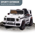 Mercedes Benz AMG G63 Licensed Kids Ride On Car Remote Control - White CAR-G63-WH