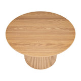 Luxe Ribbed Round Coffee Table Wooden V264-TAB-723C-NTR-NA-1