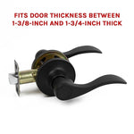 Door Handle Set Lever Passage Function Black V63-837451