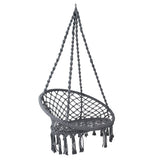 Gardeon Hammock Chair Outdoor Hanging Macrame Cotton Indoor Grey HM-CHAIR-SWING-GREY