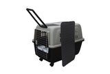 YES4PETS XL Plastic Kennels Pet Carrier Dog Cat Cage Crate With Handle and Removable Wheel Black V278-HKX-0005-BLACK