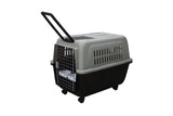 YES4PETS Large Plastic Kennels Pet Carrier Dog Cat Cage Crate With Handle and Wheel Black V278-HKX-0004-BLACK