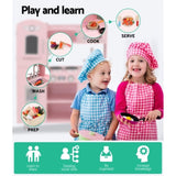 Keezi Kids Kitchen Play Set Wooden Pretend Toys Cooking Children Storage Pink PLAY-WOOD-DISPENSER-PK