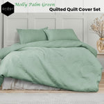 Ardor Molly Palm Green Quilted Quilt Cover Set Queen V442-INT-QUILTCS-MOLLYPALM-GREEN-QS