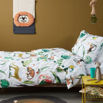 Bedding House Crazy Jungle Multi Cotton Quilt Cover Set Single V442-HIN-QUILTCS-CRAZYJUNGLE-MULTI-SB