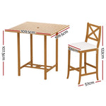 Gardeon 5-Piece Outdoor Bar Set Acacia Wood Bistro Patio Table Stools ODF-V-BT-TK-AB