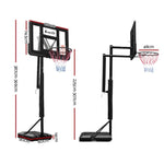Everfit 3.05M Basketball Hoop Stand System Adjustable Height Portable Pro Black BAS-HOOP-305-BK
