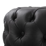 Contemporary Black Leather-look Ottoman with Button V264-OTM-802L-BLK