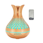 Essential Oil Aroma Diffuser and Remote - 500ml Vase Flower Wood Mist Humidifier V238-SUPDZ-40003274801232