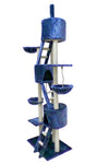 YES4PETS 244 cm XL Multi Level Cat Scratching Post Tree Scratcher Pole- Blue V278-CT244-BLUE