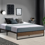 Artiss Bed Frame Metal Frame Bed Base OSLO - Double MBED-C-OSLO-D-BK