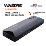 USB3.0 7 Ports Hub Plus 2 extra 2.4A Fast-charging Ports V28-USBWIN3073P2U3P9