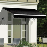 Motorised Outdoor Folding Arm Awning Retractable Sunshade Canopy Black 4.0m x 2.5m V63-842861