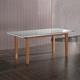 Dining Table White Top High Glossy Wooden Base V43-DT-GLXY-WA