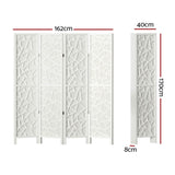 Artiss 4 Panel Room Divider Screen 162x170cm Clover White RD-4016-4P-WH