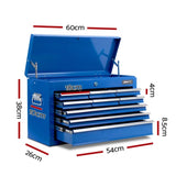 Giantz 9 Drawer Tool Box Cabinet Chest Toolbox Storage Garage Organiser Blue TB-9DR-CHEST-BLUE