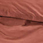 Bedding House Organic Cotton Basic Terracotta Quilt Cover Set Queen V442-HIN-QUILTCS-ORGANICCOTTON-TERRA-QS